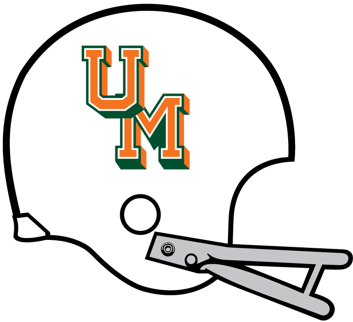 Miami Hurricanes 1970 Helmet Logo iron on transfers for T-shirts